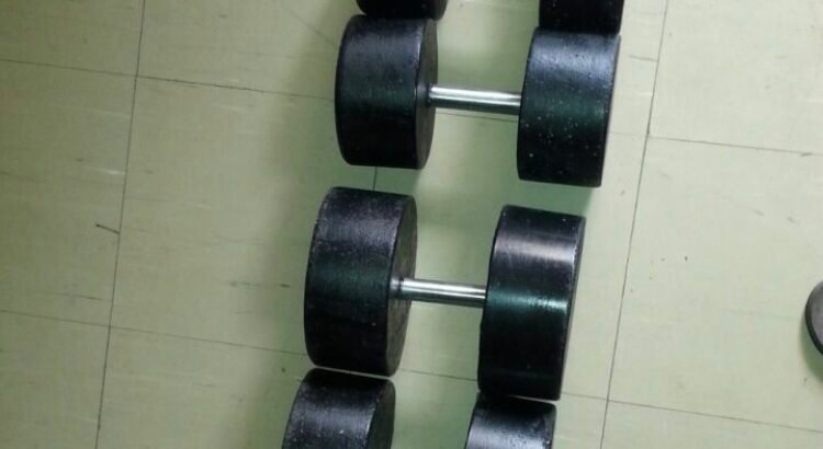 Semi-concrete dummbell