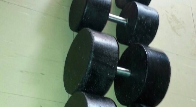 Semi-concrete dummbell