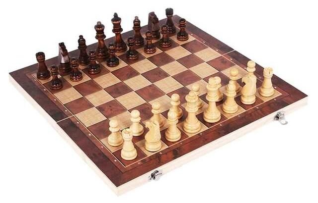 3 in 1 Chess Set Wooden Chess Game, Backgammon, Checkers