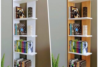 Corner book shelf