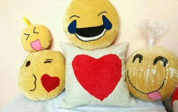 Emoji and decorative pillow