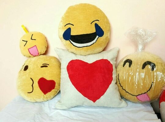 Emoji and decorative pillow