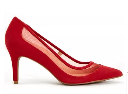 red lace shoe