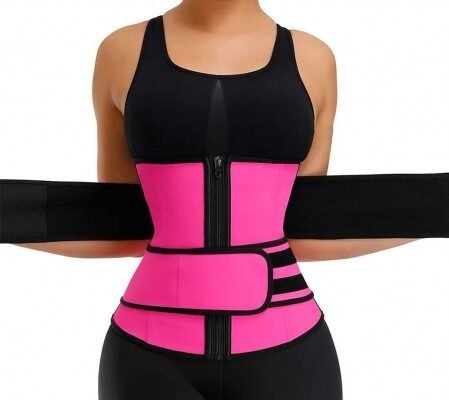 Pink Neoprene Sweat Waist Trainer Corset