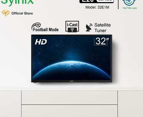 Syinix 32″ TV with Free Decoder + Free Stabilizer +icast