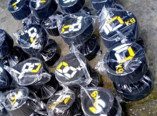 dumbbell and barbell